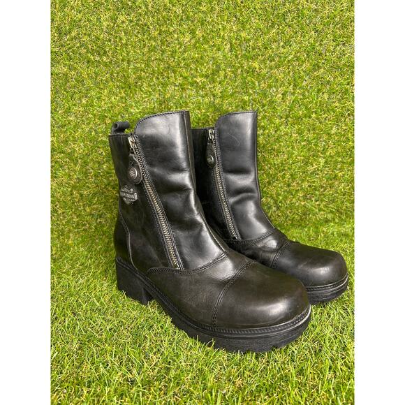 Harley Davidson Women's Amherst Short Biker Boot 8 - Picture 3 of 14